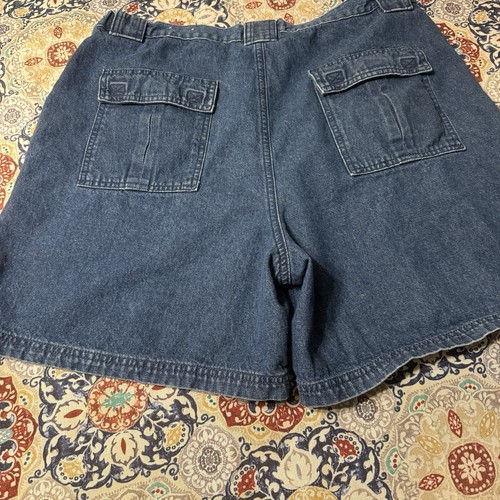Croft & Barrow Women’s Blue Jean Cargo Shorts 6-Pockets Zip/Button Size 38 - Picture 7 of 8