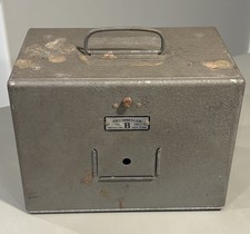 Vintage Brumberger Metal 8mm Film Reel Case Box 12 Slots Brooklyn NY 10x7x6