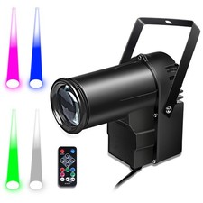 12W LED Pinspot Light with Remote for Disco Ball 4-Color Mirror Spotlight