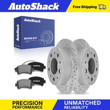 Rear Drilled Slotted Brake Rotors Premium Ceramic Pads for Ram ProMaster 1500