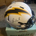 Omarion Hampton Chargers Signed Authentic Lunar Eclipse Speed Helmet Auto BAS