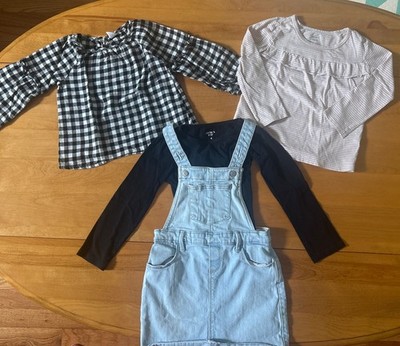 Little Girl Toddler 4 Piece Fall Set Denim Jumper Dress Old Navy Carters Gap