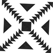 Parla Peel and Stick Floor Tiles, Black, Geom...