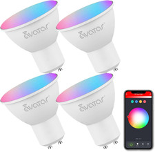 LED Light Bulbs 5W - Wifi Tra GU10 Smart Bulb 4 Pack, RGBCW Color Changing Alexa