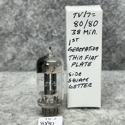 1950s TUNG SOL 1st GENERATION JTL-5687 THIN FLAT PLATE SIDE SQUARE GETTER TUBE