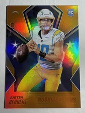 2020 Panini Rookies And Stars Justin Herbert Orange Parallel Rookie Card/99