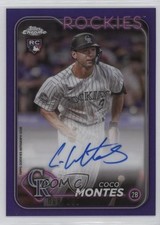 2024 Topps Chrome Rookie Purple Refractor 68/250 Coco Montes #RA-CMO Auto 1jf1