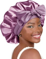 Adjustable Silk Bonnet for Sleeping Women Double Layer Satin Bonnet Red
