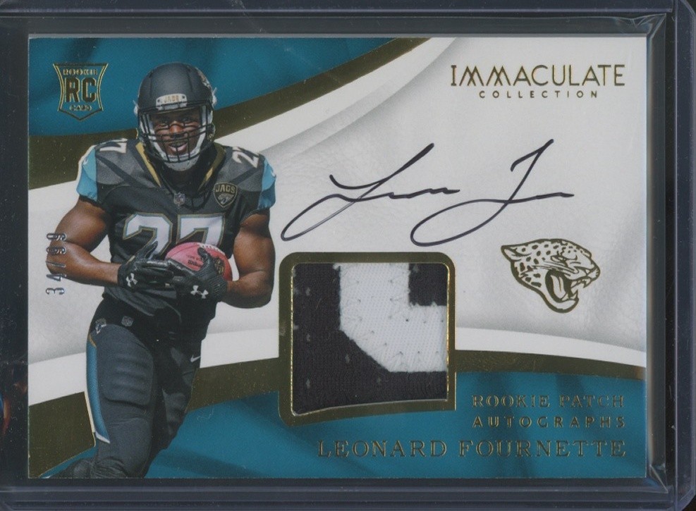 2017 Panini Immaculate Football Leonard Fournette #110 RC Rookie Patch Auto /99