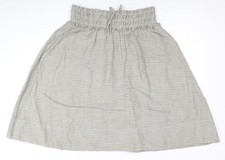 H&M Women's Beige A-Line Skirt With Pockets - Size 10