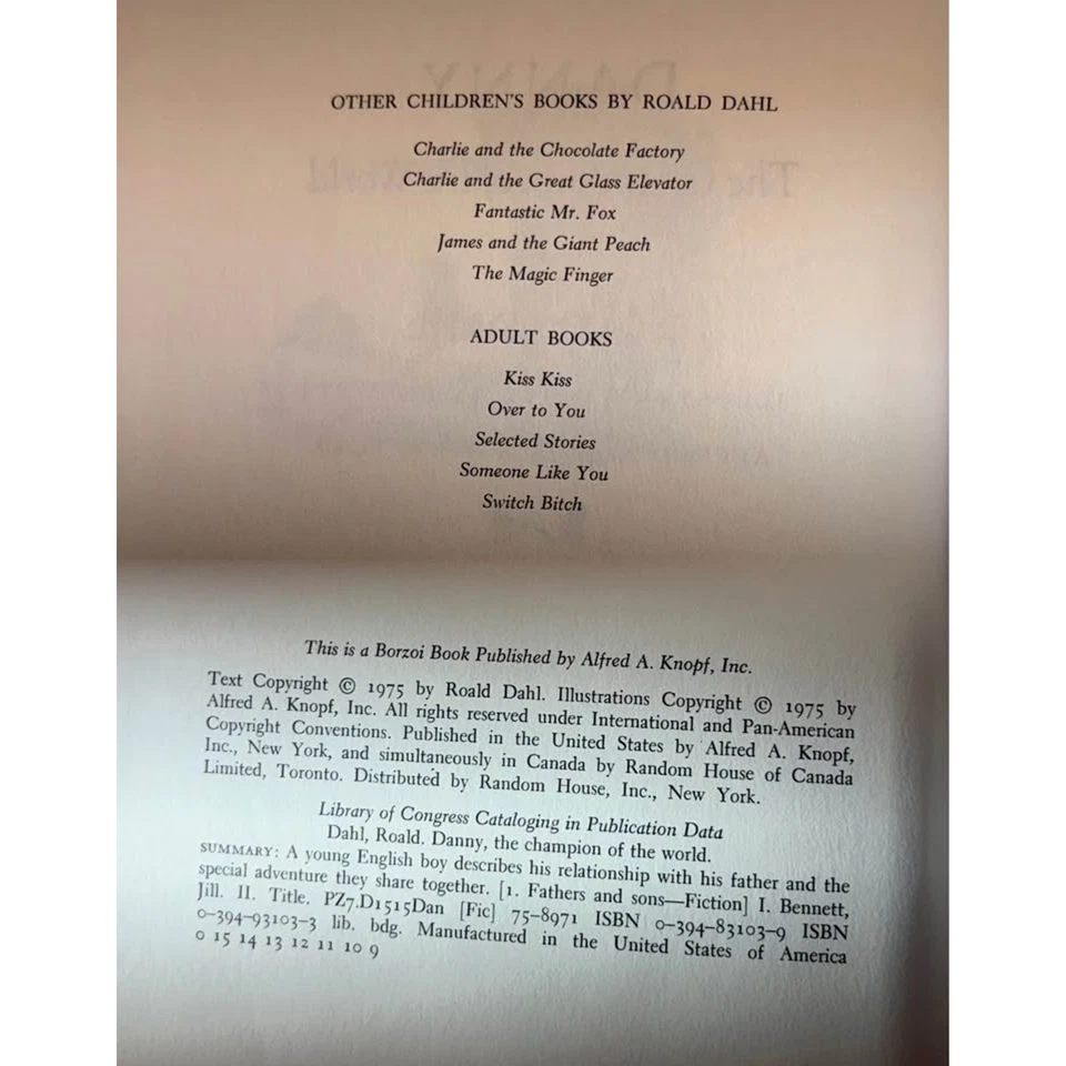 Danny The Champion of the World - Roald Dahl 1975 - Image 4 of 4