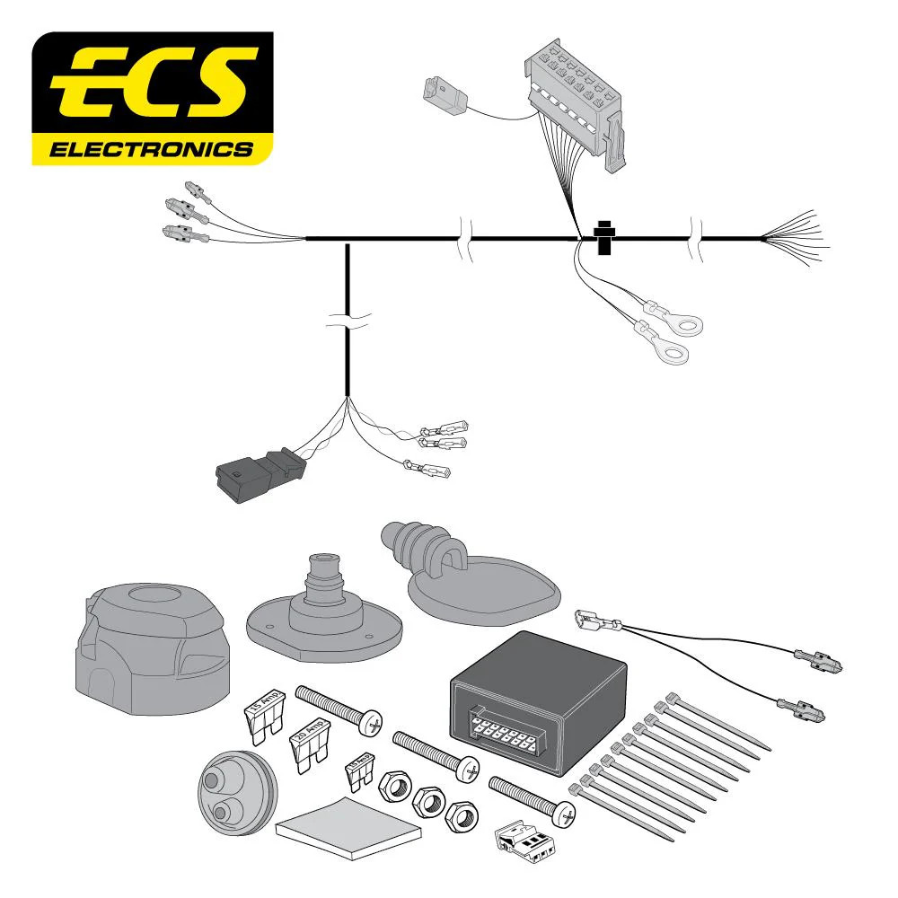 Towbar Wiring Kit 13 Pin SKODA Octavia 5 Door July 2004 - March 2013 SK017D1U