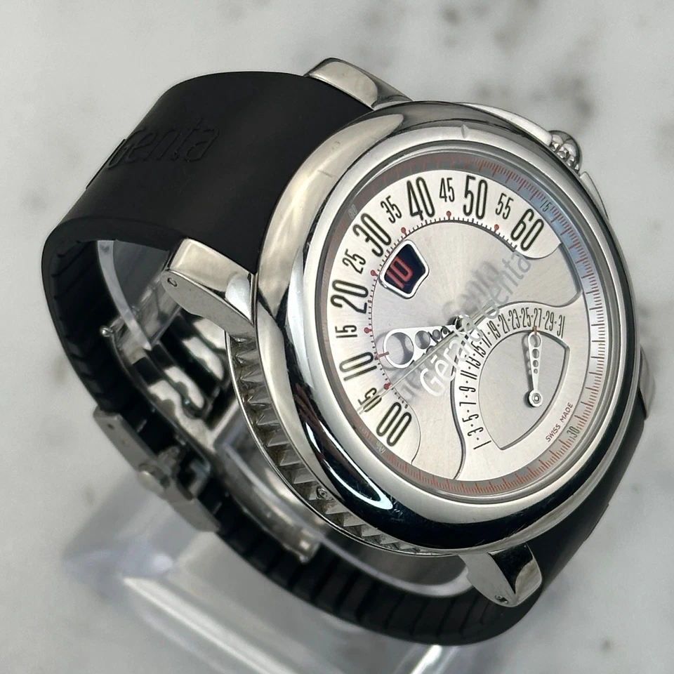 Reloj Automático Hombre Gerald Genta Arena Bi-Retro Sport BSP.10.Y Acero Salto Hora Foto 4 de 4
