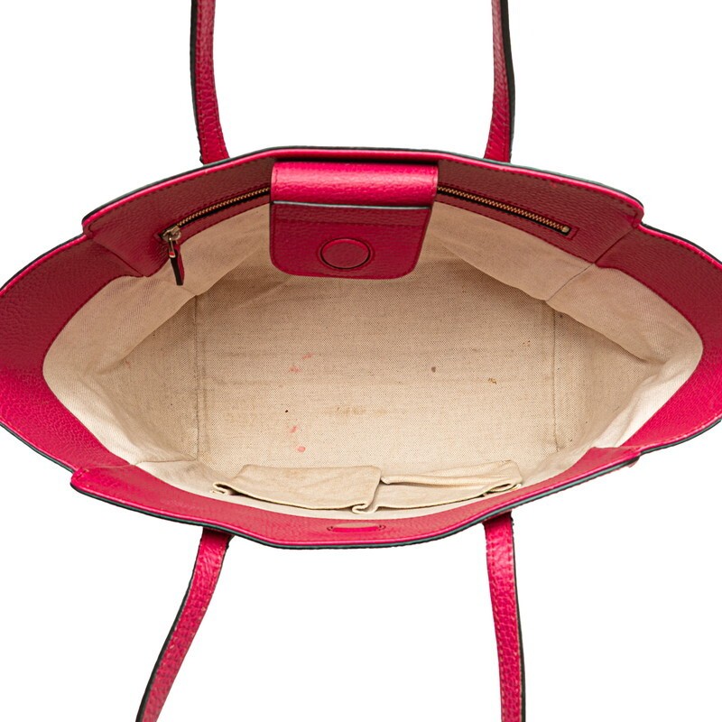 Gucci Swing Tote Bag Leather Pink Women Used Authentic thumbnail 7