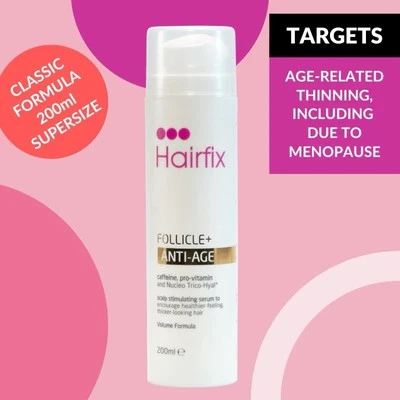 Hairfix Follicle + Anti Age Fortifying Scalp Serum 200ml Hair Loss Thinning Grey