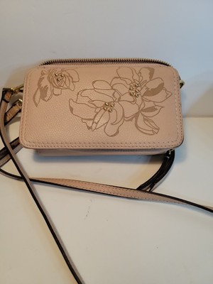 Vera Bradley Mallory Rfid Zipper Wallet Crossbody Plush Pink Faux Leather