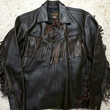 VANSON Denver Fringe Leather Pullover Shirt J...