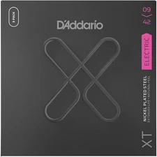 D'Addario Electric Guitar XT Nickel 09-42, Super Light 3-Pack