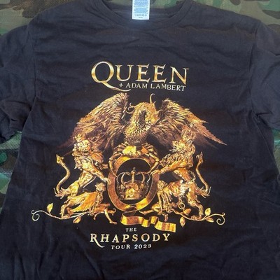 Queen T-Shirt Medium Black Adam Lambert Rhapsody Tour 2023 Arena Rock Circus
