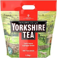 Yorkshire Tea Total 480 Tea Bags Pack of 1.5 kg Free Fast Delivery UK 0.04 per strip
