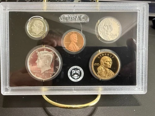 2011-S Silver Proof Set + 5 ATB Silver Quarters No Box COA