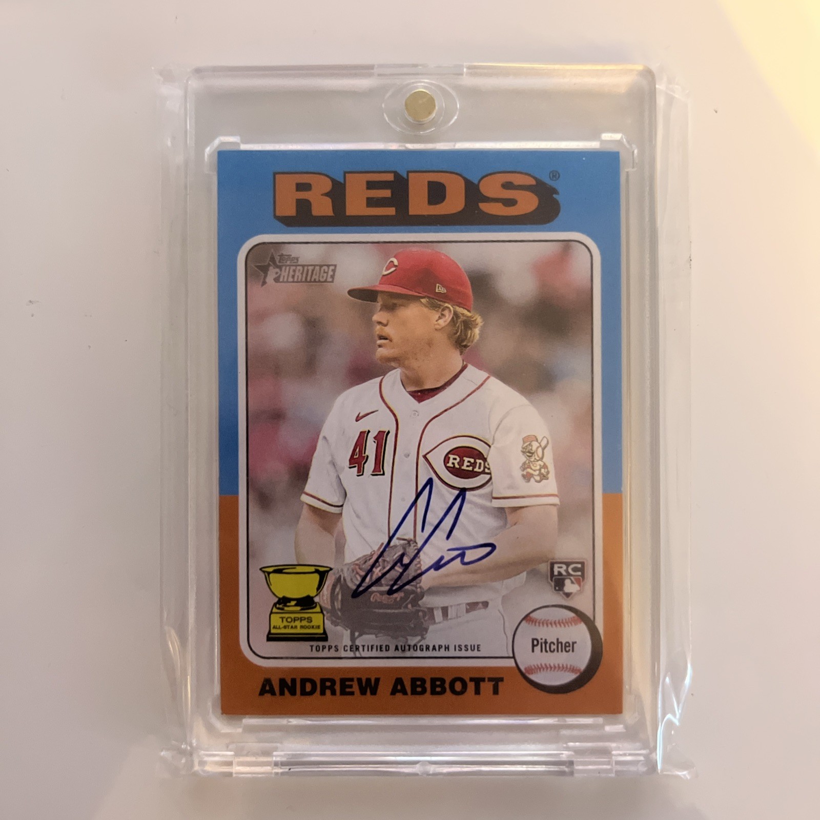 2024 Topps Heritage - Real One Autographs Andrew Abbott #ROA-AA (AU, RC)