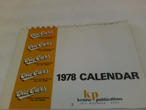 1978 Old Cars Calendar Krause Publications