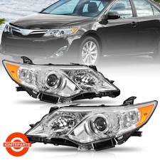 Projector Chrome Headlight Assembly Leftright For 2012 2013 2014 Toyota Camry