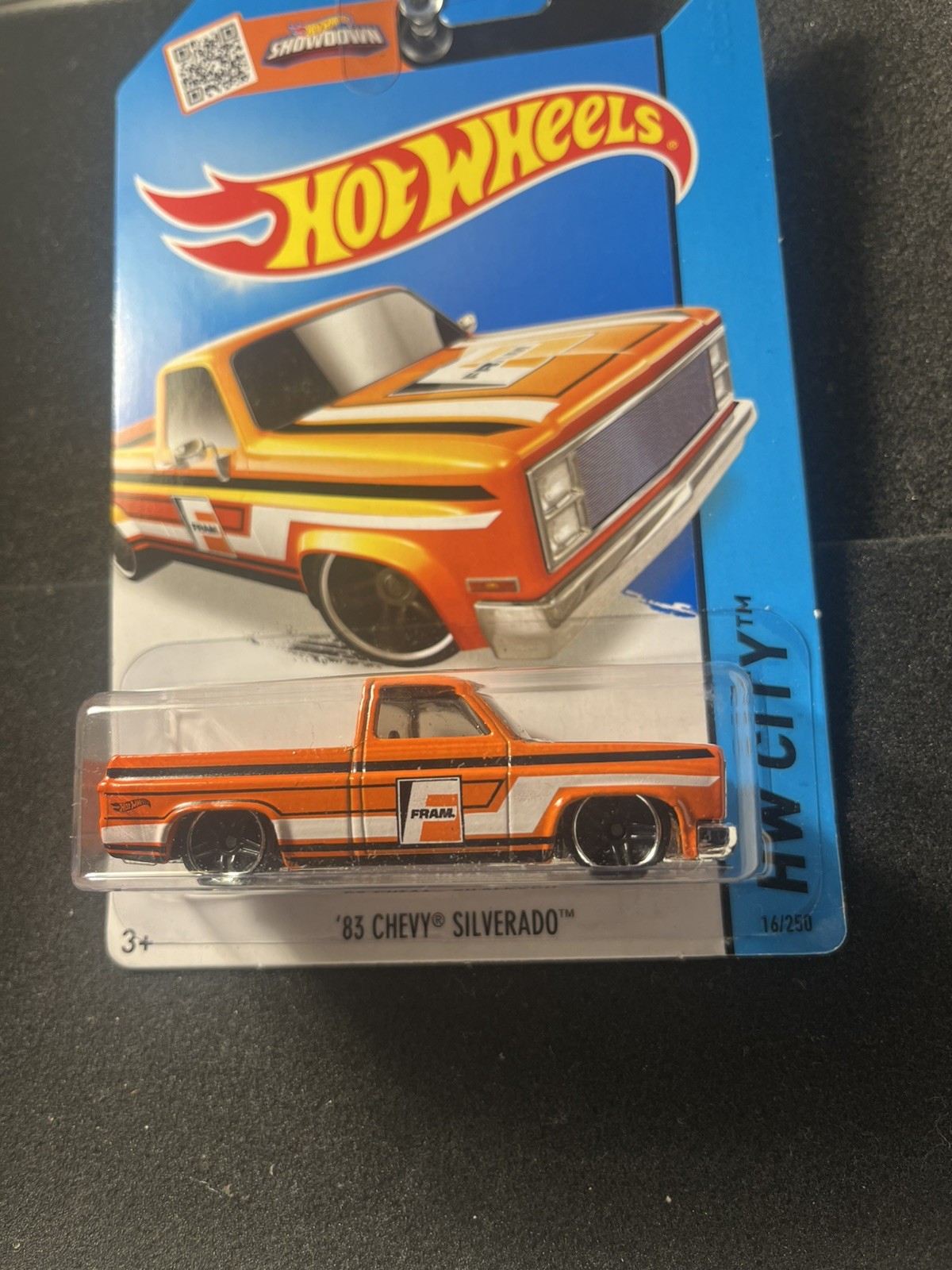 RARE 2015 Hot Wheels ‘83 Chevy Silverado - Orange FRAM Chevy 🔥
