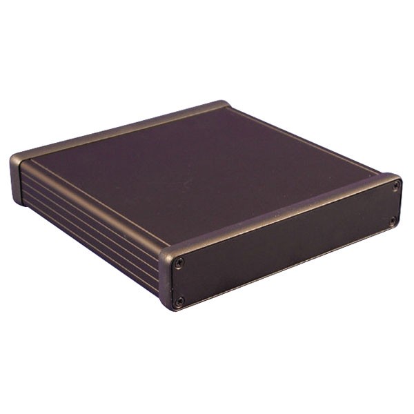 Hammond Extruded Aluminium Enclosure 163 x 160 x 30.5mm Black