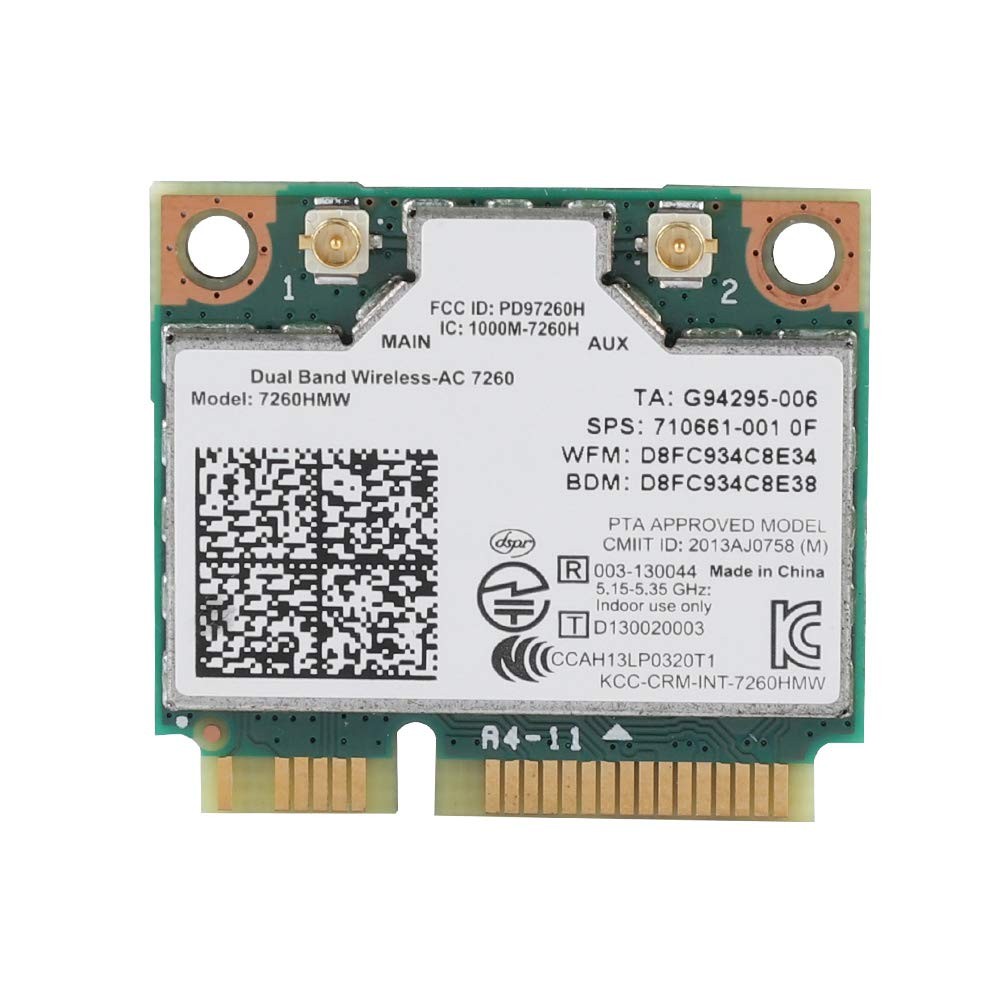 Carte réseau Mini PCI-E universelle avec Bluetooth 4.0 et Wi-Fi 867 Mbps pour PC portable