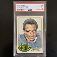 Topps 1976 Walter Payton Chicago Bears #148 Rookie PSA 4 Graded Card. rookie card picture