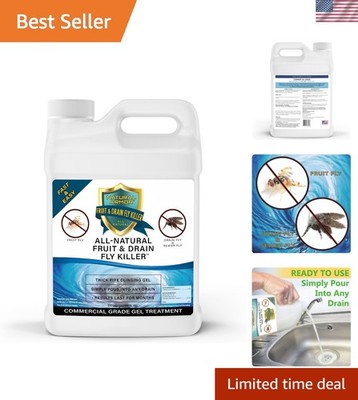 Commercial-Grade Fruit & Drain Fly Treatment Gel - 1 Gallon, Safe for Plumbing