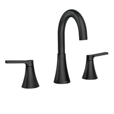 Moen 84312BL Two-Handle Widespread Bathroom Faucet, Matte Black