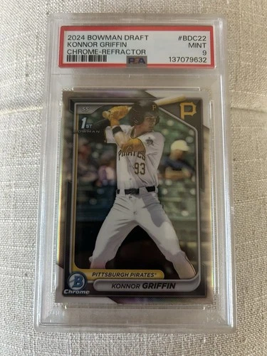2024 Bowman Draft Chrome Refractor #BDC22 Konnor Griffin PSA 9