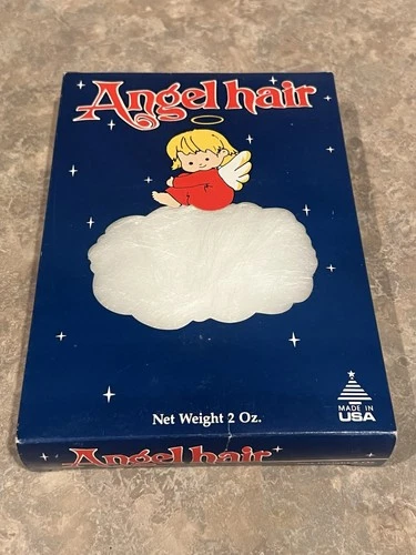 Vintage Angel Hair Spun Glass "Snow" 2 Oz. Union Wadding Co. Made In USA!