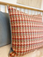 Nina Campbell Chicot Red and Linwood Luxury Velvet Cushion Cover 18"/45cm New