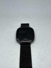 Fitbit Sense Fb-512 Tracker Smartwatch Small Black Magnetic Band Blue Pebble