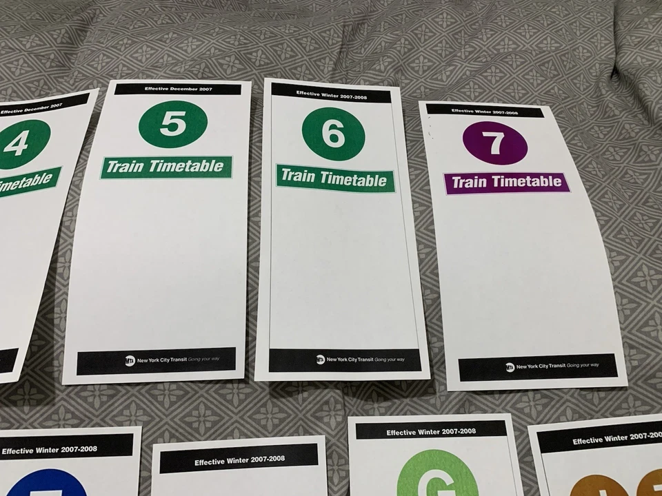 COPIAS DE LA PORTADA SOLO RUTAS DE TREN METRO MTA NYC TRANSIT 2007 Foto 4 de 4