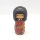 12.5cm Vintage Japanese Creative KOKESHI Doll – Hand-Painted by USABURO KOF335