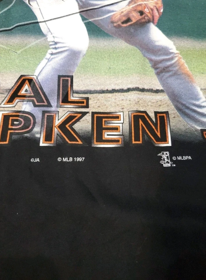 Nueva con etiquetas Camiseta de Jugador Vintage Años 90 XL Cal Ripken Jr MLB Béisbol Orioles 1997 NUEVA Foto 3 de 4