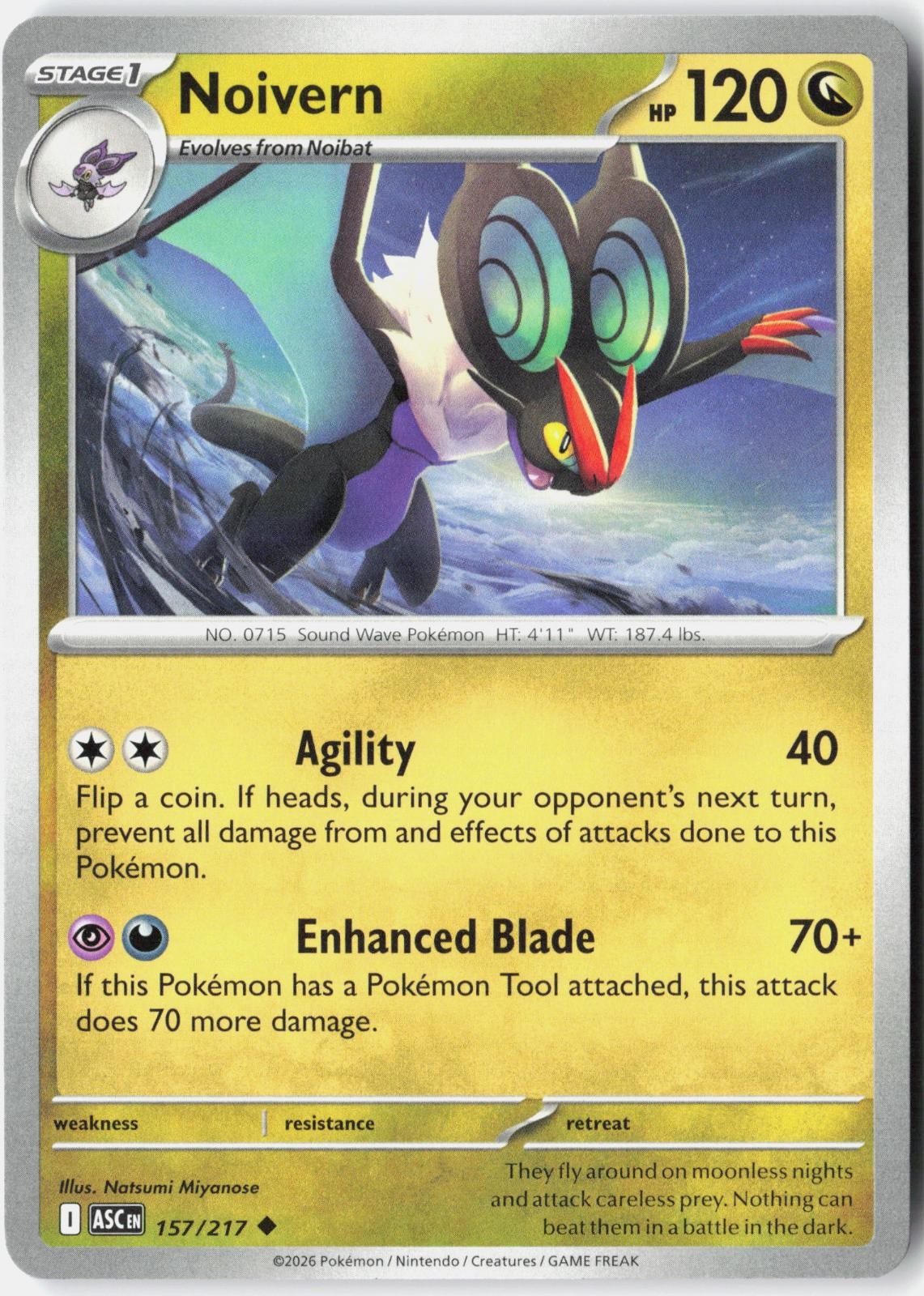 NOIVERN 157/217 UNCOMMON ASCENDED HEROES POKEMON NM