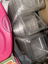 Pans Clear Plastic 1/6 Size Pans Mostly 4 In Some 2 In Some 6 In Over 40 Pieces