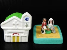 Miniature Terra Cotta Nativity Scene Guatemala Vintage Church Christmas Holiday