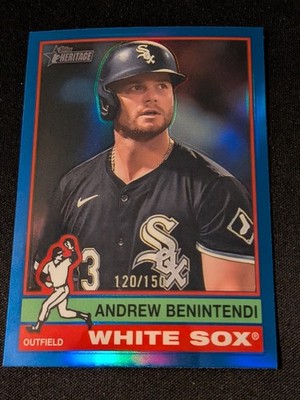 2025 Topps Heritage Andrew Benintendi #77 Chrome Blue Refractor /150