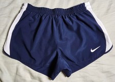 Nike Running Dri Fit Women's Blue Shorts Logo Size Large
