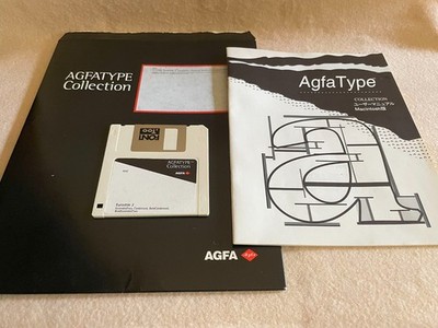 AgfaType Eurostile 2 Mac Font Floppy 413130 Vintage Macintosh DTP