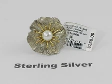 Giani Bernini Two-Tone   Flower Statement Ring, 8