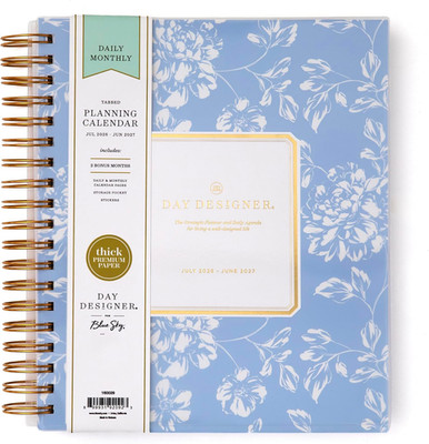 Blue Sky Day Designer 2026-2027 Daily and Monthly Academic Year Planner Calendar