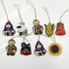 Mini Halloween Fall Ornaments Set/9